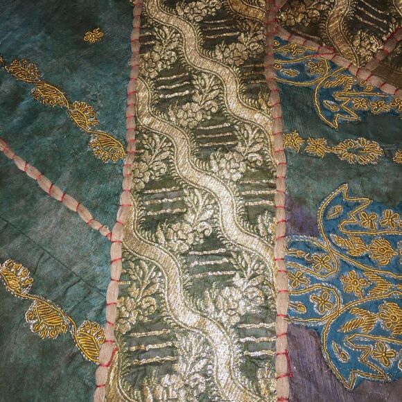 Indian / Indonesian Blanket/ Rug/ Wall ? 92”L x 74” W READ - Picture 10 of 15
